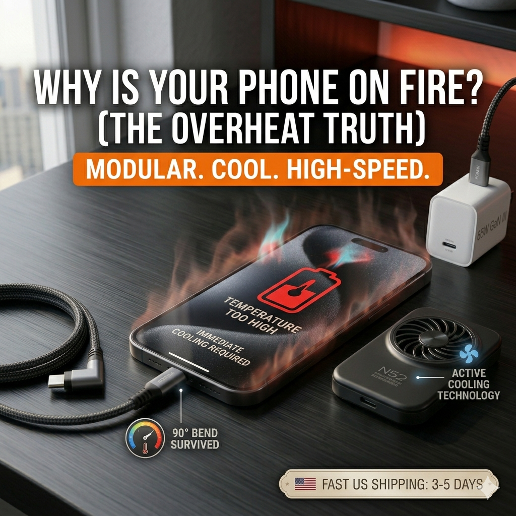 As requested, I have created a dedicated square (1:1) thumbnail image for your blog post, designed to maximize clicks by focusing on the 'overheat problem' and its 'active cooling solution.