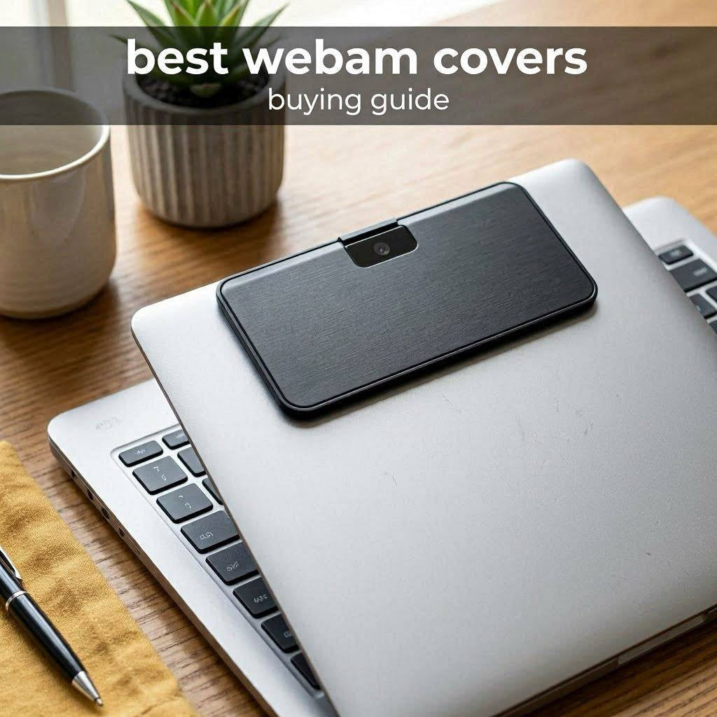 Ultra-thin webcam cover installed on a modern laptop for enhanced privacy.