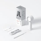 JISULIFE Mini Portable Fan-Bladeless Safe Design, Powerful Turbo Handheld Fan with 5 Speeds, 16Hrs Max Cooling Time，USB Rechargeable, Small Pocket for Travel/Lash, Gifts For Girls/Women