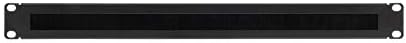 Navepoint 1U Rack Mount Cable Management Panel with Tidy Brush Slot for Cable Entry for 19-Inch Rack Or Cabinet Black