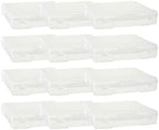 12” x 12” Plastic Scrapbook Storage Case by Simply Tidy - Portable Case for Documents, Papers, Sewing, Crafts - Clear, Bulk 12 Pack