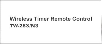 Pixel Timer Shutter Release TW283-N3 Wireless Remote Control Compatible with Canon 5D Mark-III/Mark-IV 5D R5 R5C 10D 1DX 1DC 1DS 1D 5DS 5DSR 20D 6D 7D Mark-II 7D 50D 40D 30D D60 D30 D2000
