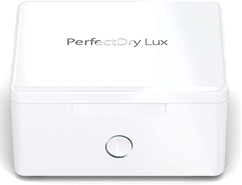 PerfectDry LUX | World's Fastest Hearing Aid Dryer, Dehumidifier Accessory | UV-C Ultraviolet Light Box Kit | Removes Sweat & Moisture from Hearing Aids, Airpods, Wireless Earbuds, Ear Amplifiers