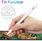 Stylus Pen for iPad 2018-2024 with Palm Rejection, Active Pencil for iPad 10th/9th/8th/7th/6th Generation, for iPad Pro 11/12.9 inch, for iPad Air 5th/4th/3th Gen, for iPad Mini 6th/5th Gen (White)