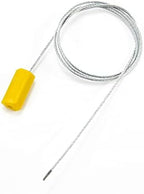 24" Steel Wire Cable Seals Tamper Resistant Security Tags Numbered Garden Marking Label Lock Strip Self-Locking Padlock Length 60 cm (Pack of 100pcs) (Yellow)