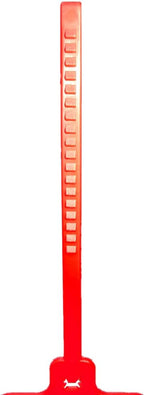 100pcs Reusable Blank Plastic Tags Ties Key Tags 1.45"*2.48" Serrated Tension Sealing Strap with Large Label Plastic Tie Mark Label Waterproof Hang Sign Write on Tag (Red, 100pcs)