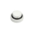 Dracaena.io 12 Pack G1/4" Thread, Thin Water Stop Plug Fitting with Coin Slot for Computer Water Cooling System, Durable Brass/Copper Material, White