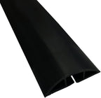 Kable Kontrol Floor Cord Cover kit - 15 Feet Long Black Plastic Cable Protector, Hides Cords and Conceals Wires, for Extension Cord Cable Management, Channel Size 0.75” W x 0.43” H