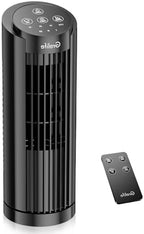 Grelife Tower Fan with Remote Control, Fast Cooling Desktop Fan, 90° Oscillation, 3 Speeds, 3 Wind Modes, Touch Screen, Auto Timer, Ideal for Home, Office Bedroom