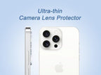 2 pack Full 9H+ 12FT Military Grade Glass Screen Protector for iPhone 15 Pro + 2 pack Camera Lens Protector with easy Installation Frame Case Friendly Shatterproof Tempered Glass 9H+ Hardness HD Clear Anti-Scratch Glass Full Edge Coverage (6.1) 15Pro