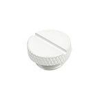 Dracaena.io 12 Pack G1/4" Thread, Thin Water Stop Plug Fitting with Coin Slot for Computer Water Cooling System, Durable Brass/Copper Material, White