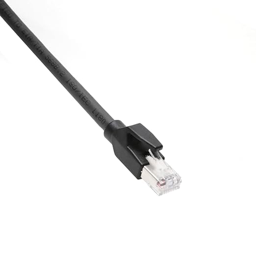 Alvin's Cables M12 X-Code 8 Pin Male to RJ45 Ethernet Cable for Cognex Keyence Camera, High-Flex Cat6a Cable for Industrial Automation, Fieldbus Module, Robotics, Right Angle 32.8ft/10m