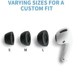 Comply Memory Foam Replacement Earbud Tips for Apple AirPods Pro 1 & 2 | Ultimate Comfort, Secure Fit, Superior Noise Isolation | Anti Slip, Prevent From Falling Out | Black, Large (3 Pairs)