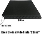 96 Pack Black/purple 12 "X 12 "X1" Acoustic Panels Studio Soundproofing Foam Wedge Tiles,
