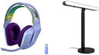Logitech G733 Lightspeed Wireless Gaming Headset + Litra Beam LX Premium Dual-Sided RGB LED Streaming Key Light - Lilac
