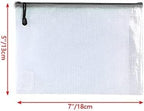 Oaimyy-24PCS-5 x 7"-Mesh Zipper Pouch, Plastic Zip File Folders Puzzle Bags for Organizing,Office Supplies,Travel,Home Storage-Black