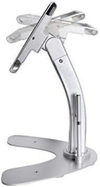 Dual Kiosk Stand- CTA Aluminum Stand with Locking Case and Cable. 360-Degree Rotating Base. Enclosure Designed for iPad mini Generations 1-5 with Access to all Ports and Buttons, Silver (PAD-ASKM)