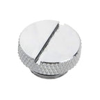 Dracaena.io 12 Pack G1/4" Thread, Thin Water Stop Plug Fitting with Coin Slot for Computer Water Cooling System, Durable Brass/Copper Material, Silver