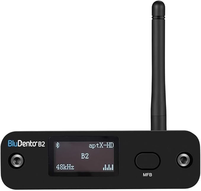 B2 aptX HD, LDAC Hi-Fi Bluetooth 5.1 Audio Receiver,Bluetooth Adapter with ESS DAC, Analog Stereo RCA Output, Enhanced Working Range,OLED Display, Digital Coaxial & Optical Outputs