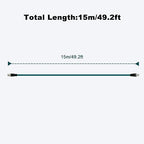 Alvin's Cables M12 8 Pin Male to RJ45 Shielded Ethernet Cable M12 X Coded 8 Position Cat6a Cable for Cognex Industrial Camera 15M/49.2ft