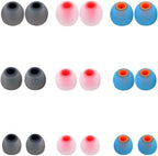 Silicone Earbud Tips Earbuds Replacement Ear Tips Gels Bud for Popular in-Ear Headphones Other Inner Hole from 3.8mm - 5.1mm Earphones 9 Pairs S/M/L
