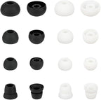 Replacement Earbud Tips Silicone Ear Tips Earbuds Buds Set Compatible with Powerbeats 1/2/3 Wireless Beats by Dre Headphones,8 Pairs Earbud Cap(Black+White)