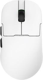 AJ159P MC Triple Mode (2.4G/Wired/Bluetooth 5.2) Gaming Mouse, 12000 DPI, 56g Ultra-Light, Magnetic RGB Charging Dock, Programmable 6 Buttons, Ergonomic Design for Computer Laptop PC, White