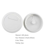 HAHIYO 2Pcs 2.4Inch/60mm White ABS Plastic Sector-Shaped Desk Grommet Wire Grommet Cable Management Cord Hole Cover Desk Wire Hole Insert Wire Organizer for Computer Office Home Equipment System