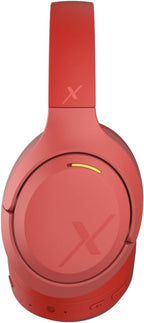Riwbox Hybrid Active Noise Cancelling Headphones, Wireless Over Ear Bluetooth Headset, 60H Playtime, High-Fidelity, Foldable, Comfort&Immersion for Work/Commuting (Red)