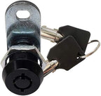Admiral Locks Tubular Cam Lock, Keyed Alike Removable Key RV Compartment Storage Lock Cabinet Locks (Black Pack of. 25, 5/8" 180°)