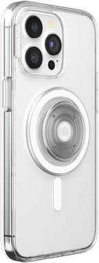 PopSockets Phone Grip Case for iPhone 15 Pro Max - Clear MagSafe Compatible Wireless Charging