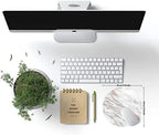 Premium Textured Round Mouse Pad - White Rose Gold Marble, Washable with Lycra Cloth, Non-Slip Rubber Base for Wireless Mouse