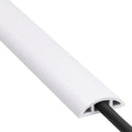 Floor Cord Cover 4ft, Cord Hider Floor White, Floor Cable Management Prevent Cable Trips, Floor Cable Cover Wire Covers for Electric Power Extension Cords, Cord Protector Cord Cavity W0.47 x H0.28