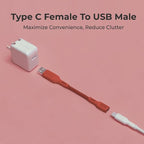 BLACK+DECKER USB C to USB Adapter [2 Pack], Type C Female to USBA Male OTG Cable USBA to USBC Adapter Apple Compatible with MacBook Pro/Air, iPhone 16/15 Series, Samsung Galaxy S24/S23/S22, Coral