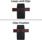 Phone Holster Pouch Case Belt Clip Loops Card Slot for Man iPhone12 13 14 15 16 17,11 12 13 14 15 16 17pro,17Air/Samsung S25 S24 S23 S22 S21 S20/LG/Moto (Black&Yellow, L(6.1" x3.2''x0.8))