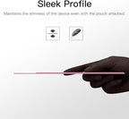 MoKo Pencil Holder Sticker Fit Apple Pencil Pro, Apple Pencil (USB-C), Apple Pencil 1st/2nd Generation, Elastic Pencil Pocket Pouch Adhesive Sleeve Attached to iPad Case for Stylus Pens, Flowers Pink