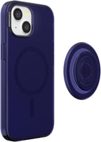 PopSockets iPhone 15 Case with Phone Grip and Slide Compatible with MagSafe, Phone Case for iPhone 15, Wireless Charging Compatible - French Navy