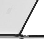 CASETiFY Impact MacBook Air 13" (M1/Intel) Case [Cushioned Impact Corners/Scratch-Resistant/Anti-Slip Grip] - Clouds - Clear Black