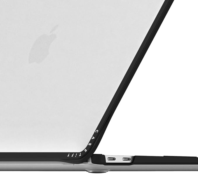 CASETiFY Impact MacBook Air 13" (M1/Intel) Case [Cushioned Impact Corners/Scratch-Resistant/Anti-Slip Grip] - Spring Botanicals 2 - Clear Black