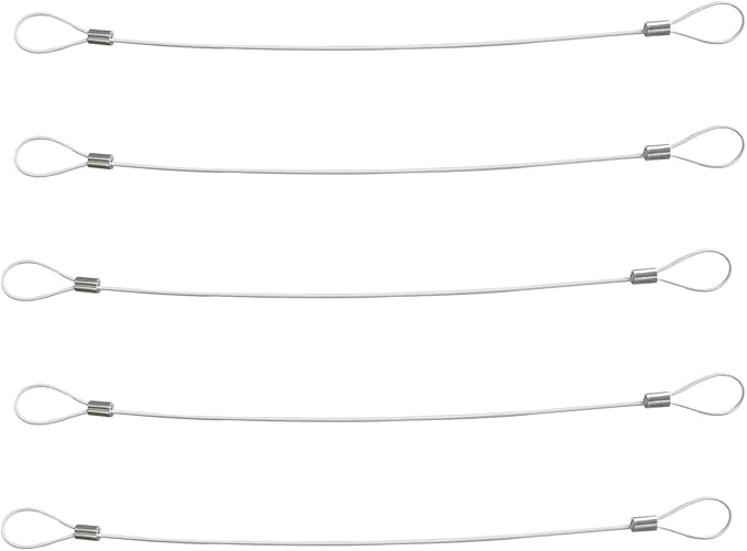Cable Tethers 20 Pack with Crimping Tool (12 Inches, White Color), Adjustable Security Cable Look, Universal DIY Adapter Tethering Ties Kit for Computer Cord, Pre-Assembled, Tamper-Resistant