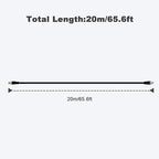 Alvin's Cables M12 X Coded 8 Pin Male to RJ45 Shielded Ethernet Cable M12 8 Position Cat6a Cable for Cognex Industrial Camera 20M/65.6ft