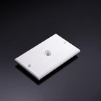 1-Port TV Cable Wall Jack F Connector Coax Video Jack Single Gang Wall Plates (White, 8 Pcs)