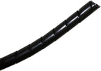 Kable Kontrol Vortex Spiral Cable Wrap - 1/4” Inch 100’ Feet Long - Hose Protector Flexible Polyethylene Wire Conduit Tubing Cable Sleeve Cord Cover to Organize Wires – Black