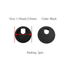 HAHIYO 2Pcs 1.38Inch/35mm Black ABS Plastic U-Shaped Desk Grommet Wire Grommet Cable Management Cord Hole Cover Desk Wire Hole Insert Wire Organizer for Computer Office Home School Equipment Systems