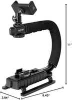 Fantaseal 4in1 DSLR/Mirrorless/Action Camera +Camcorder +Smartphone Stabilizer Holder We-Media YouTube Vlog Low Position Video Rig Mount Fit for GoPro Sony DJI OSMO Action Nikon Canon iPhone Samsung