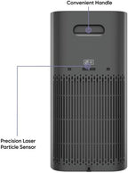 Wyze Air Purifier with Wildfire Filter (Special), for Living Room, Kitchen, HEPA 13, 21db Quiet, with Sleep Mode, Air Cleaner for Smoke, Pollen, Dander, Hair, 550 sq ft, Smart WiFi Alexa Google, Black