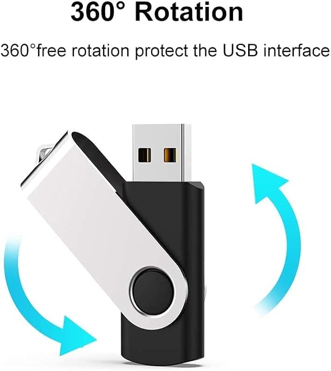 JUANWE 32GB Bulk Flash Drive 10 Packs, Mutipack USB Thumb Drives 2.0 Flashdrive Memory Sticks, Fat32 Jump Drive for Laptop Backup, Bulks Zip Drive Memoria Storage Sticks Pendrive Pack of 10 - Black