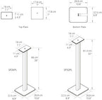Kanto SP26PL Black Metal Speaker Stand (26 inches) - Universal Fit, Hidden Cables, Rotating Top Plate, Carpet & Hardwood Feet, ¼’-20 Mounting, Pair