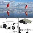 Mirror Effect Lens - Capture Stunning Reflections Instantly, Mirror for Phone to Use Back Camera, Reflection Mirrors for iPhone with Adjustable Hd Glass (White)