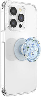 PopSockets Plant-Based Phone Grip with Expanding Kickstand, Adhesive Grip, Eco-Friendly - Translucent Blue Fields